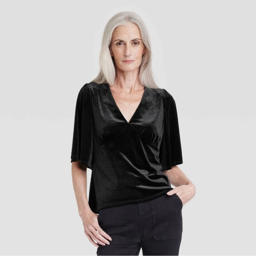 Knox Rose Velvet Top EUC